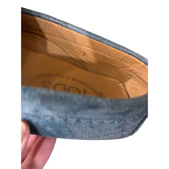 Tod’s Suede Gommino Driving Loafers – Blue – Size 7 – Made in Italy - Picture 8 of 8